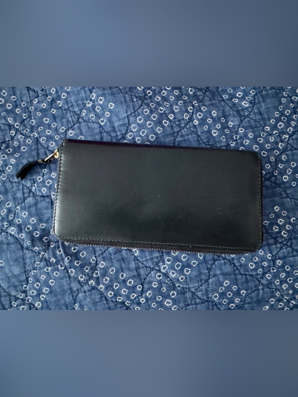 Comme des Garcons Black Leather Zip Wallet